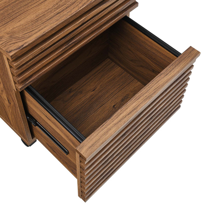 Modway Render Wood Desk and File Cabinet Set Office Furniture - View 15