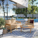 Brisbane 3-Piece Teak Wood Outdoor Patio Set by Modway - view 25