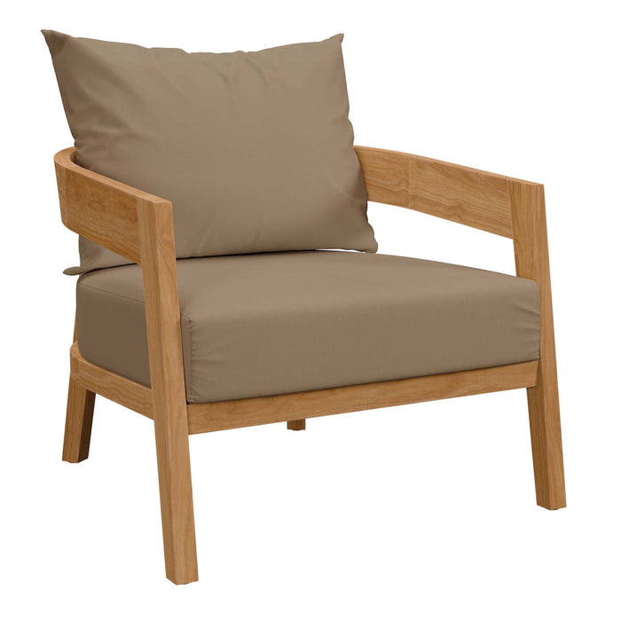Brisbane 3-Piece Teak Wood Outdoor Patio Set outdoor patio furniture set side view