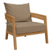 Brisbane 3-Piece Teak Wood Outdoor Patio Set outdoor patio furniture set side view