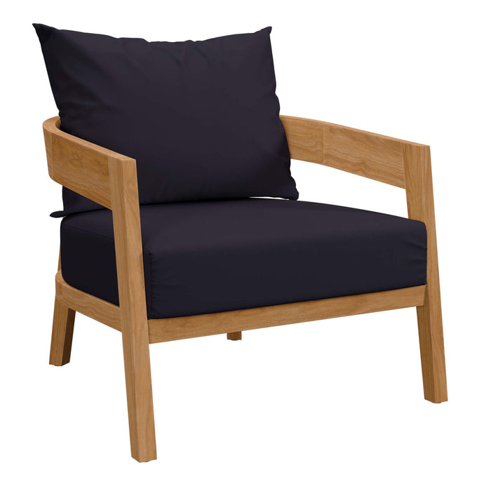 Brisbane 3-Piece Teak Wood Outdoor Patio Set by Modway - lifestyle in-use