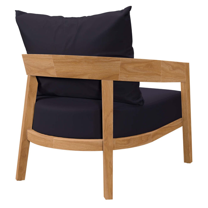 Brisbane 3-Piece Teak Wood Outdoor Patio Set by Modway - top view