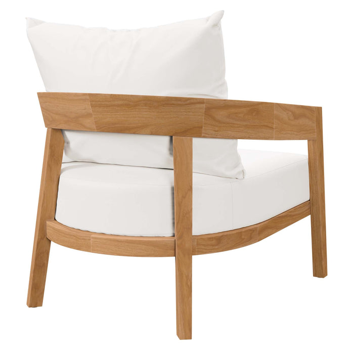 Brisbane 3-Piece Teak Wood Outdoor Patio Set outdoor patio furniture set angle view