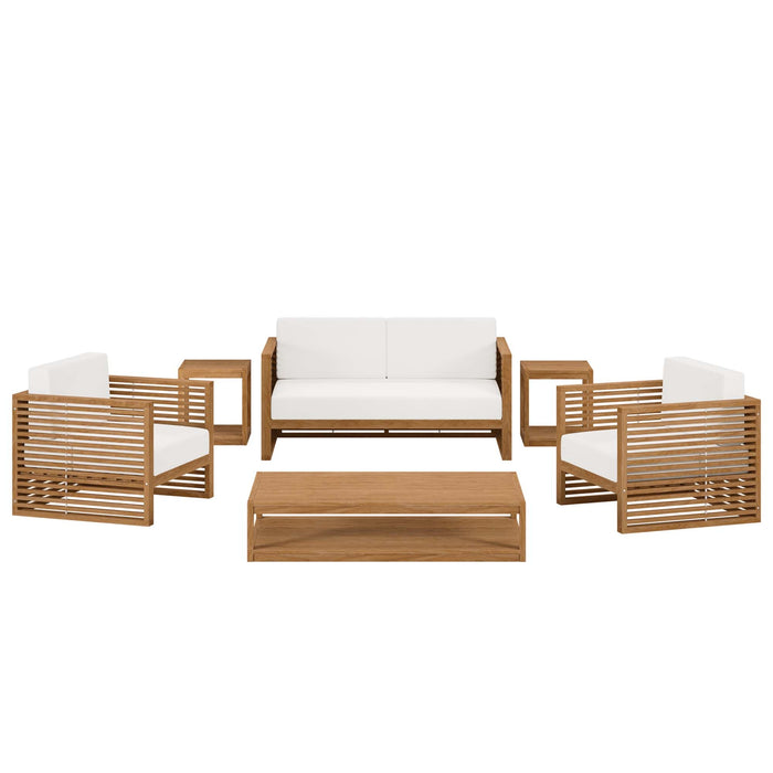 Carlsbad 6-Piece Teak Wood Outdoor Patio Outdoor Patio Set