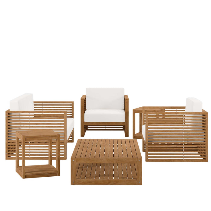 Carlsbad 6-Piece Teak Wood Outdoor Patio Outdoor Patio Set