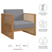 Carlsbad 3-Piece Teak Wood Outdoor Patio Outdoor Patio Set - in lifestyle setting