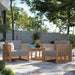 Carlsbad 3-Piece Teak Wood Outdoor Patio Outdoor Patio Set - Modway \outdoor\conversation sets