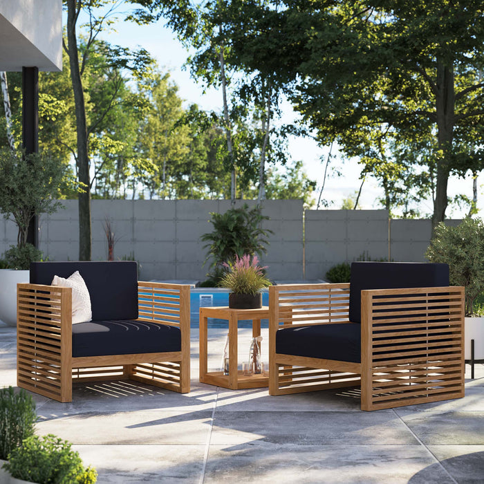 Carlsbad 3-Piece Teak Wood Outdoor Patio Outdoor Patio Set - view 13