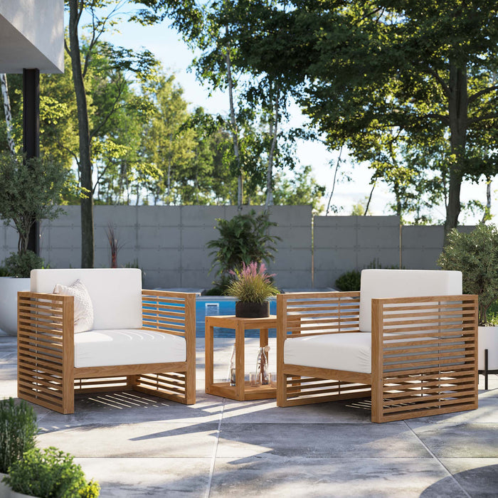 Carlsbad 3-Piece Teak Wood Outdoor Patio Outdoor Patio Set - view 25