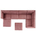 Sanguine 7-Piece Channel Tufted Performance Velvet Right-Facing Modular Sectional Sofa by Modway - view 30