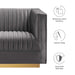 Sanguine 7-Piece Channel Tufted Performance Velvet Right-Facing Modular Sectional Sofa by Modway - side view