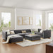 Sanguine 7-Piece Channel Tufted Performance Velvet Right-Facing Modular Sectional Sofa by Modway - front view