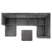 Sanguine 7-Piece Channel Tufted Performance Velvet Right-Facing Modular Sectional Sofa by Modway - installation view