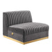 Sanguine 7-Piece Channel Tufted Performance Velvet Right-Facing Modular Sectional Sofa by Modway - specifications diagram