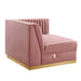 Sanguine 6-Piece Channel Tufted Performance Velvet Modular Sectional Sofa by Modway - top view