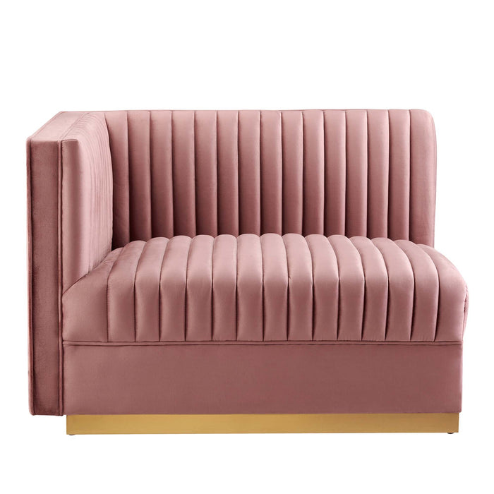 Sanguine 6-Piece Channel Tufted Performance Velvet Modular Sectional Sofa by Modway - feature highlight