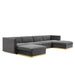 Sanguine 6-Piece Channel Tufted Performance Velvet Modular Sectional Sofa by Modway - view 19