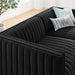 Conjure Channel Tufted Performance Velvet Loveseat - in lifestyle setting