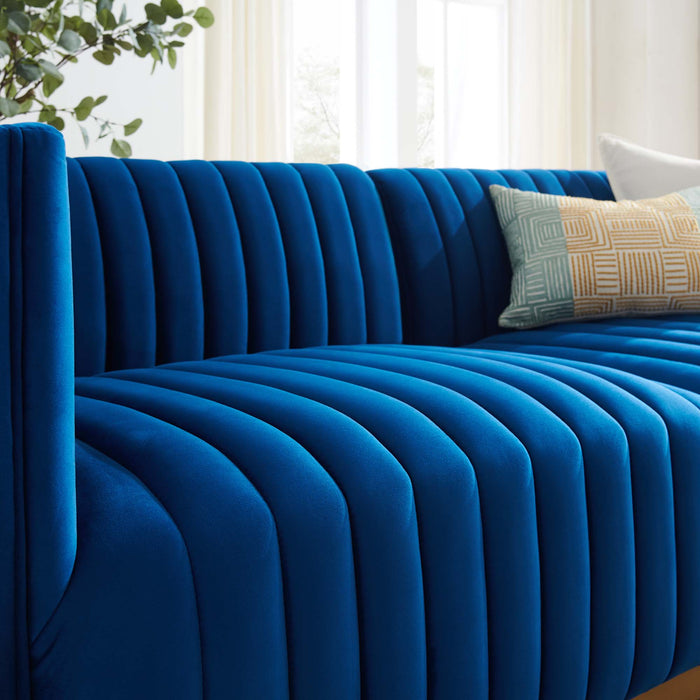 Conjure Channel Tufted Performance Velvet Loveseat - view 26