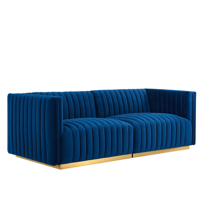 Conjure Channel Tufted Performance Velvet Loveseat - view 24