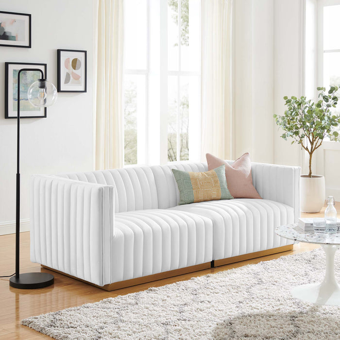 Conjure Channel Tufted Performance Velvet Loveseat - view 34