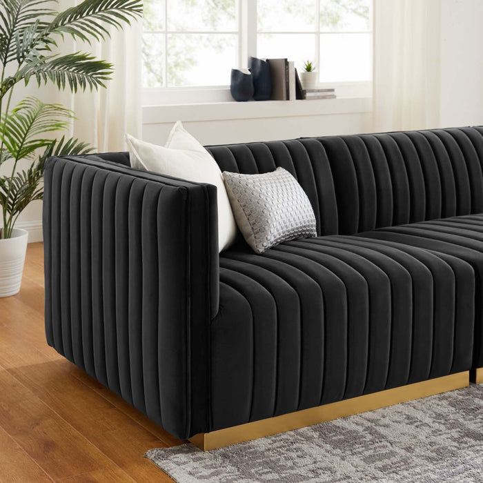 Conjure Channel Tufted Performance Velvet Sofa - Luxurious, Stain-Resistant Elegance for Any Space