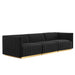 Conjure Channel Tufted Performance Velvet Sofa by Modway - angle view