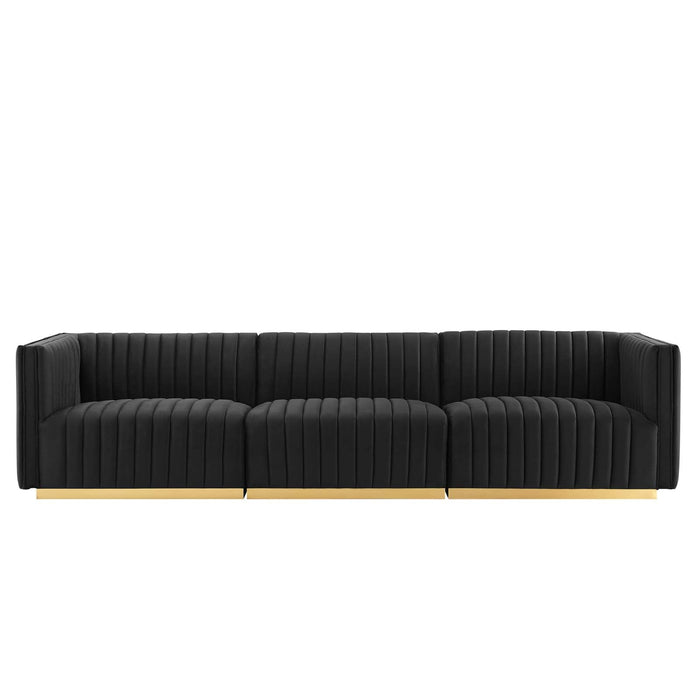 Conjure Channel Tufted Performance Velvet Sofa - Luxurious, Stain-Resistant Elegance for Any Space