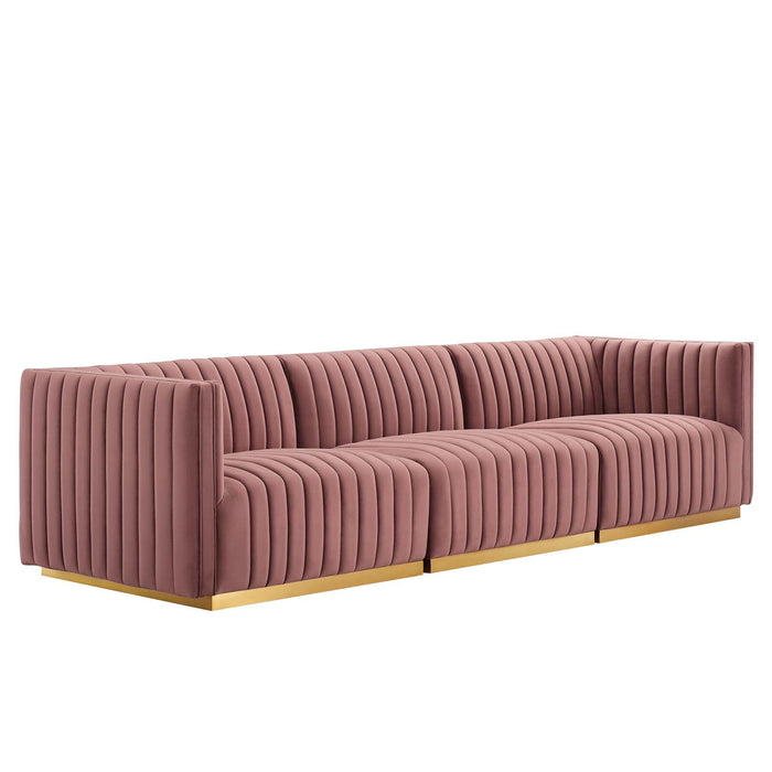 Conjure Channel Tufted Performance Velvet Sofa - Luxurious, Stain-Resistant Elegance for Any Space