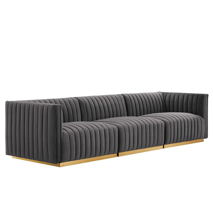 Conjure Channel Tufted Performance Velvet Sofa - Luxurious, Stain-Resistant Elegance for Any Space