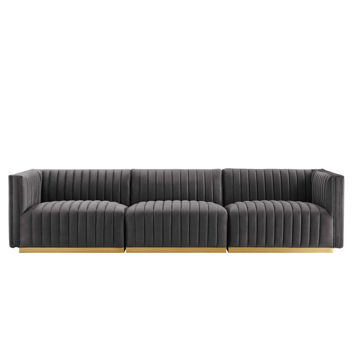Conjure Channel Tufted Performance Velvet Sofa - Luxurious, Stain-Resistant Elegance for Any Space