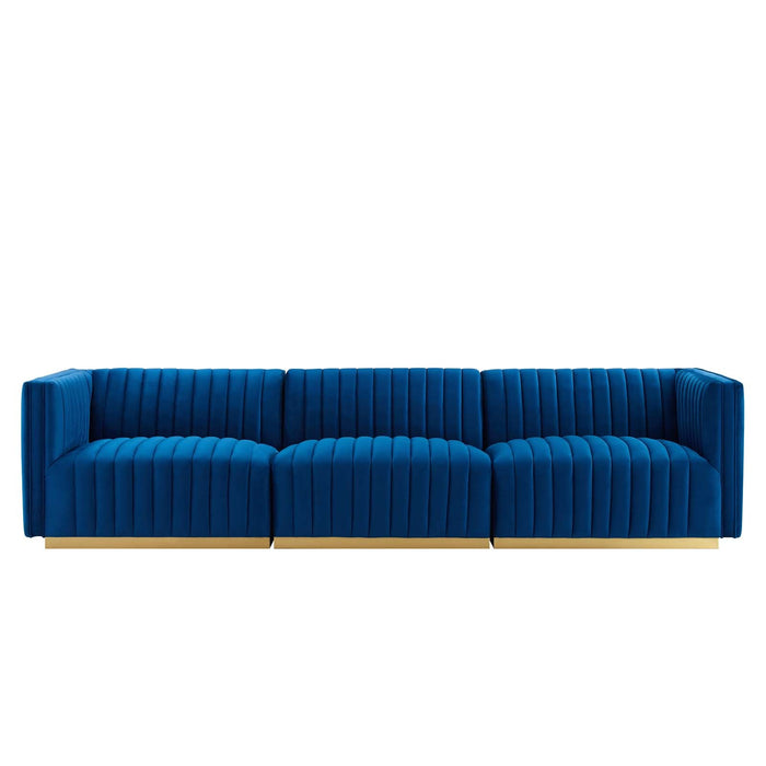 Conjure Channel Tufted Performance Velvet Sofa - Luxurious, Stain-Resistant Elegance for Any Space