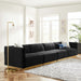 Conjure 4-Piece Channel Tufted Performance Velvet Sofa by Modway - front view