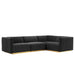Modway Furniture Conjure Channel Tufted Performance Velvet 4-Piece Sectional XRXT Gold Black EEI-5848-GLD-BLK