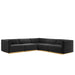 Conjure 5-Piece Channel Tufted Performance Velvet Sectional by Modway - angle view