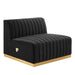 Conjure 5-Piece Channel Tufted Performance Velvet Sectional by Modway - specifications diagram