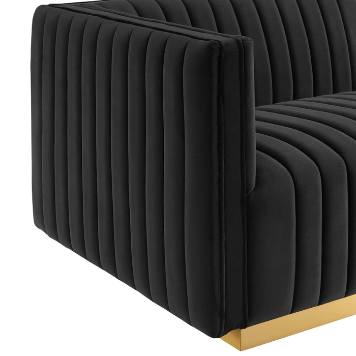 Conjure 6-Piece Channel Tufted Performance Velvet U-Shaped Sectional by Modway - view 17