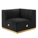 Conjure 6-Piece Channel Tufted Performance Velvet U-Shaped Sectional by Modway - specifications diagram