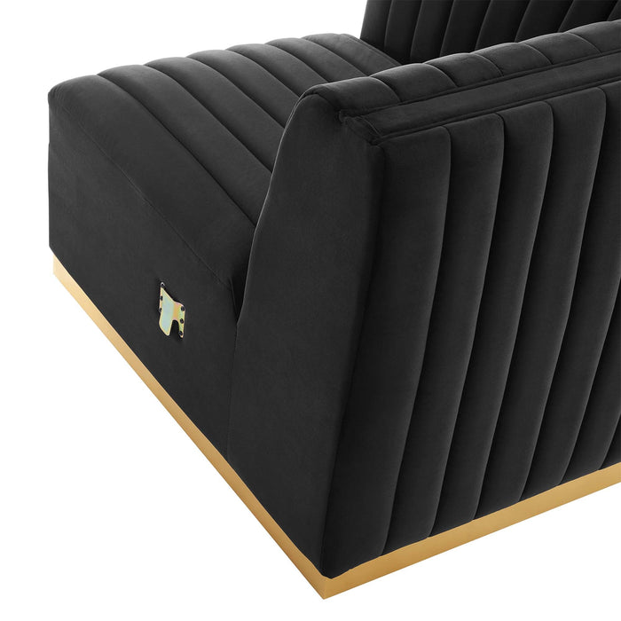 Conjure 6-Piece Channel Tufted Performance Velvet U-Shaped Sectional by Modway - view 18
