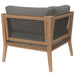 Clearwater Outdoor Patio Teak Wood Corner Chair - view 7