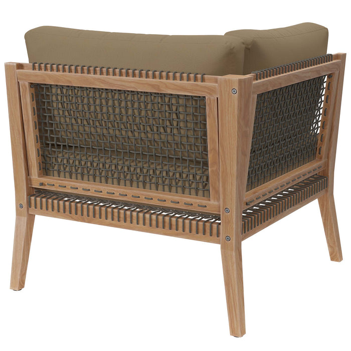 Clearwater Outdoor Patio Teak Wood Corner Chair - view 14