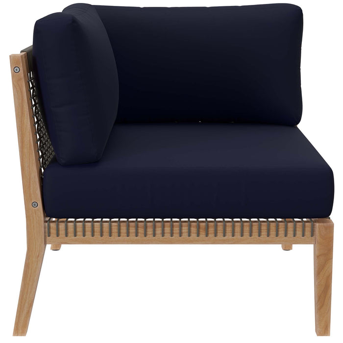 Clearwater Outdoor Patio Teak Wood Corner Chair - view 20
