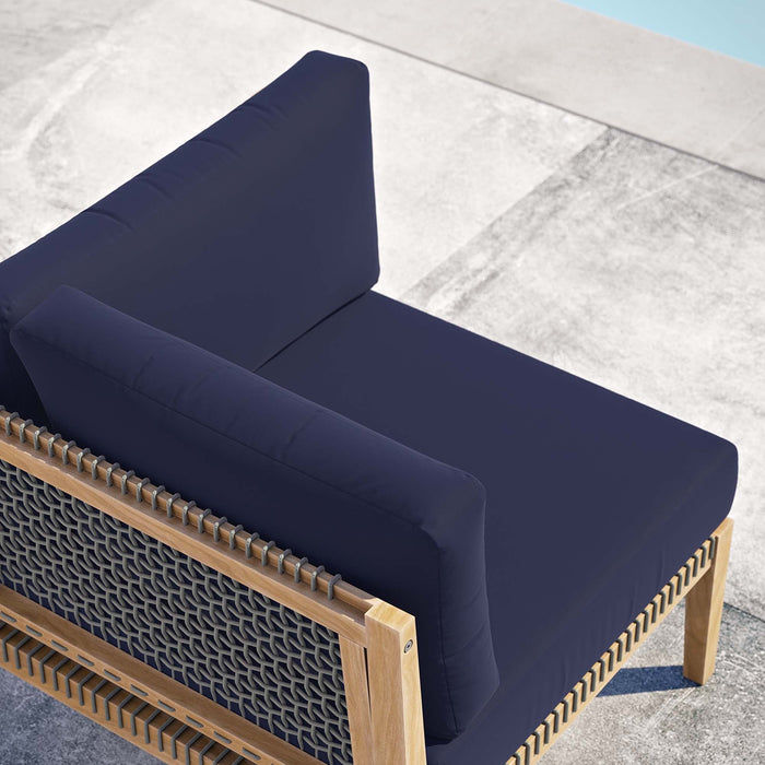 Clearwater Outdoor Patio Teak Wood Corner Chair - view 18
