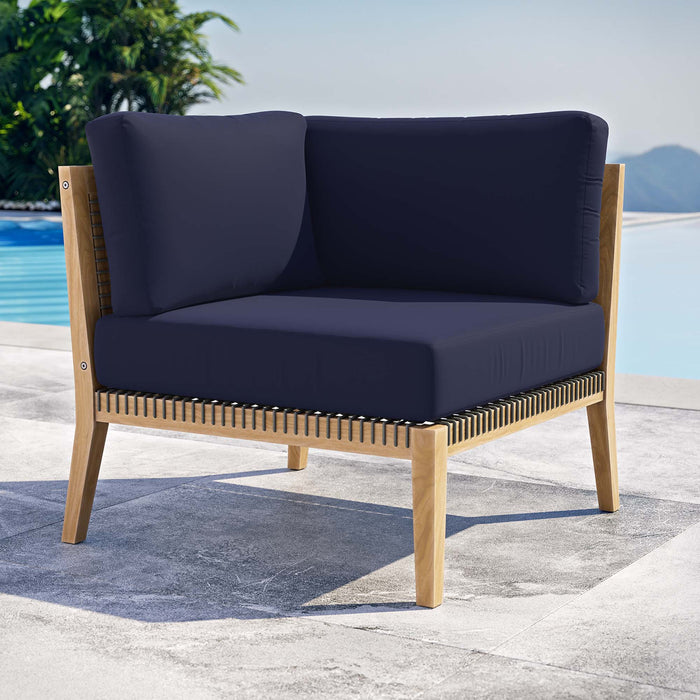 Clearwater Outdoor Patio Teak Wood Corner Chair - view 15