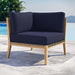 Clearwater Outdoor Patio Teak Wood Corner Chair - view 15