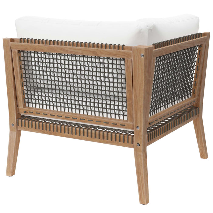 Clearwater Outdoor Patio Teak Wood Corner Chair - view 28
