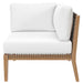 Clearwater Outdoor Patio Teak Wood Corner Chair - view 26