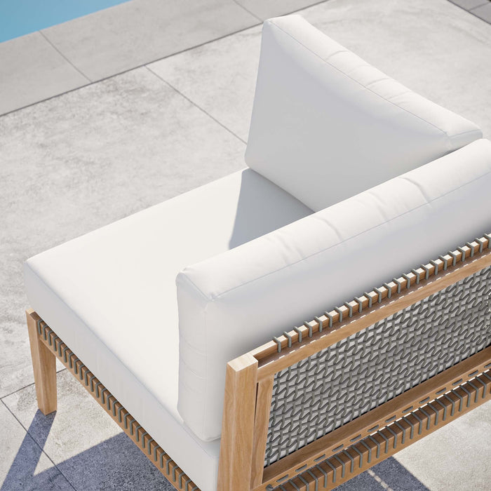 Clearwater Outdoor Patio Teak Wood Corner Chair - view 25