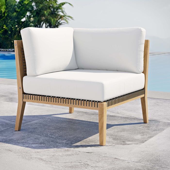 Clearwater Outdoor Patio Teak Wood Corner Chair - view 22