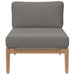 Clearwater Outdoor Patio Teak Wood Armless Chair - view 7